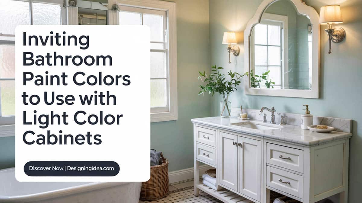 Bathroom paint colors to use with light color cabinets