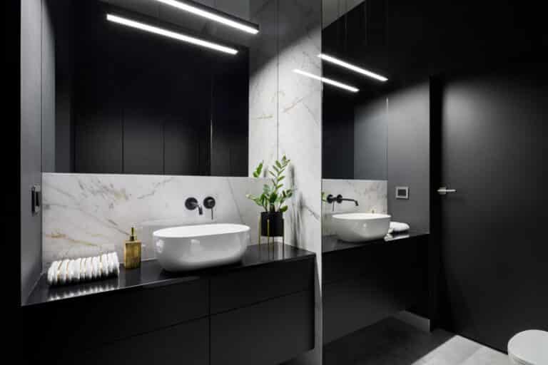 Bathroom With Black Countertops (19 Types & Styles)