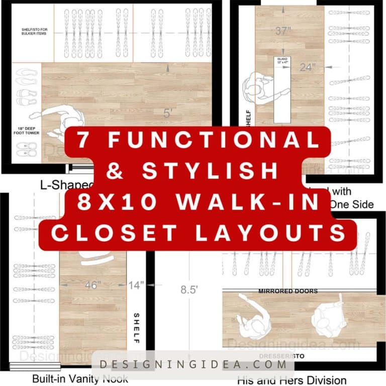 7 Functional 8×10 Walk-in Closet Layouts for Different Lifestyle Needs