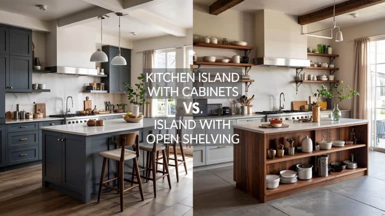Kitchen Island Cabinets vs. Island Open Shelving