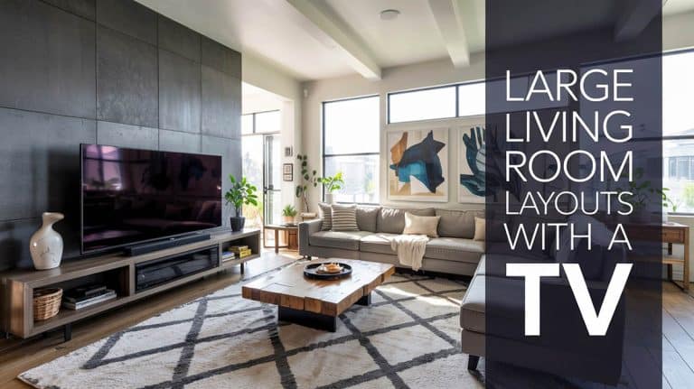 Large Living Room Layouts With A TV That Work For Entertaining