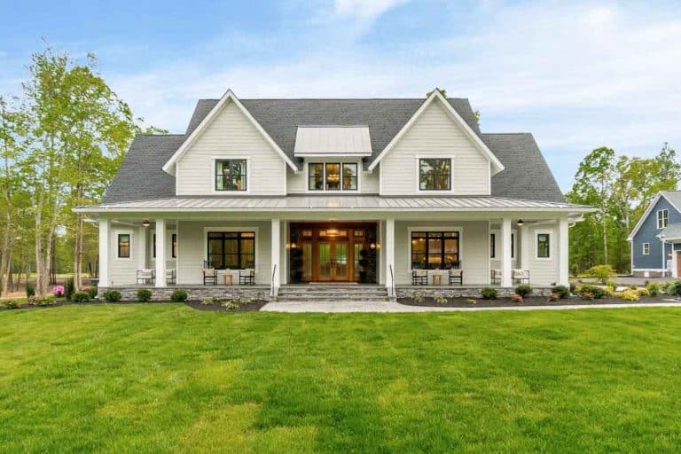 Modern Farmhouse Plan With Covered Front Porch