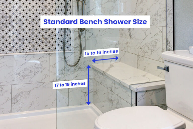 7 Standard Shower Bench Dimensions and Sizes to Use